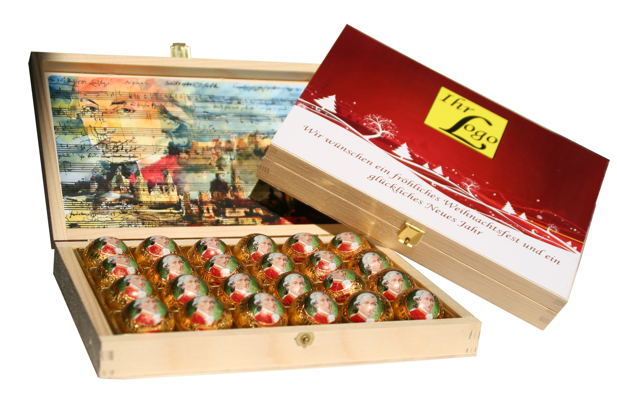 Adventaklender mit Mozartkugeln